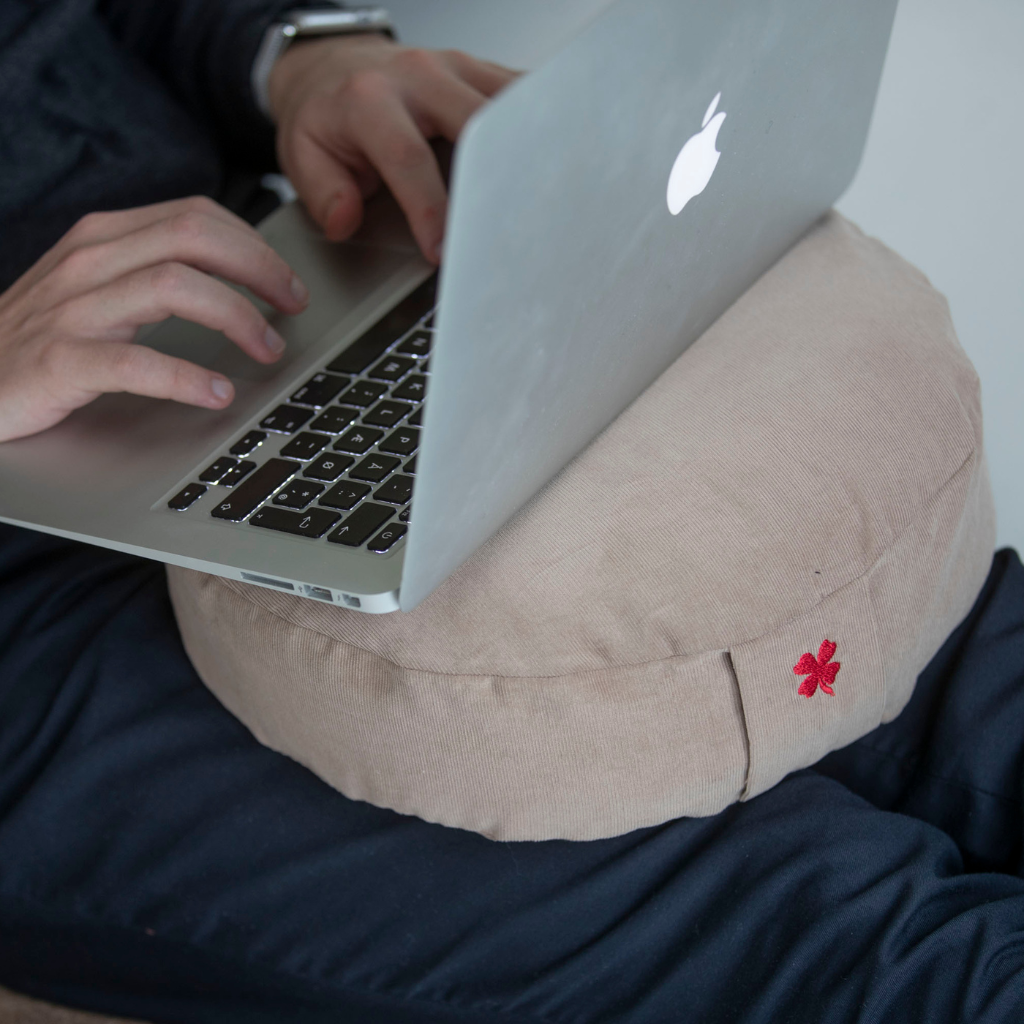 computer støtte i sofaen